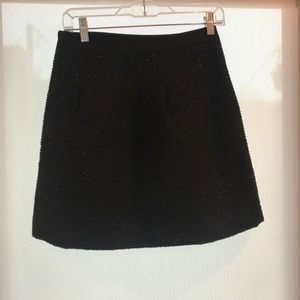 Loft Black Sparkle Mini Skirt